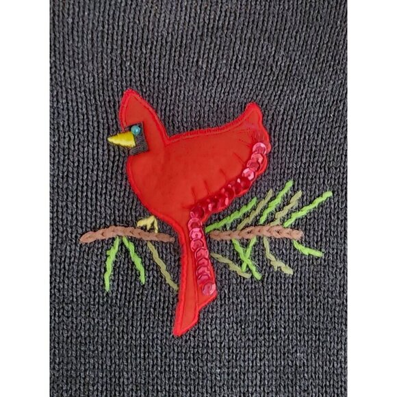 Cardinals Vest Black Plus 26/28W White Stag Sweater Vest Black and Red Birds - Picture 13 of 15